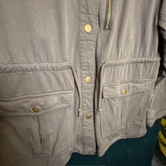 DIVIDED By H&M Utility Jacket Womens Tan Lightweight Utility Army Olive Sz S - Picture 6 of 12